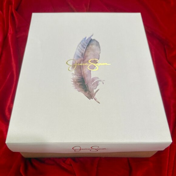 JESSICA SIMPSON MULTI RAINBOW METALLIC PLATFORM SANDALS SLIPPERS NEW WITH BOX 5 - Picture 2 of 9